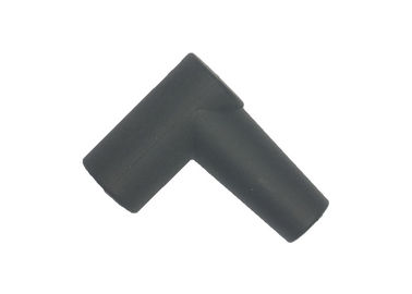 Negro bota de la bujía de 90 grados por la goma de silicona para el sistema de ignición auto